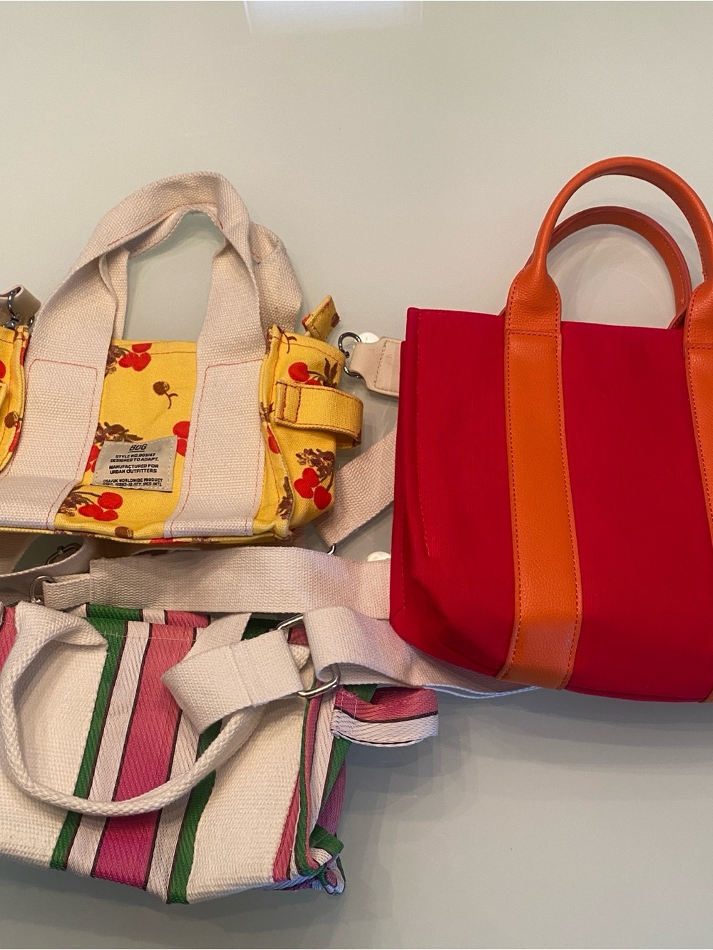 Mini Tote Bag Lot 3Pc Wynn Las Vegas Red Canvas BDG Urban Outfitters